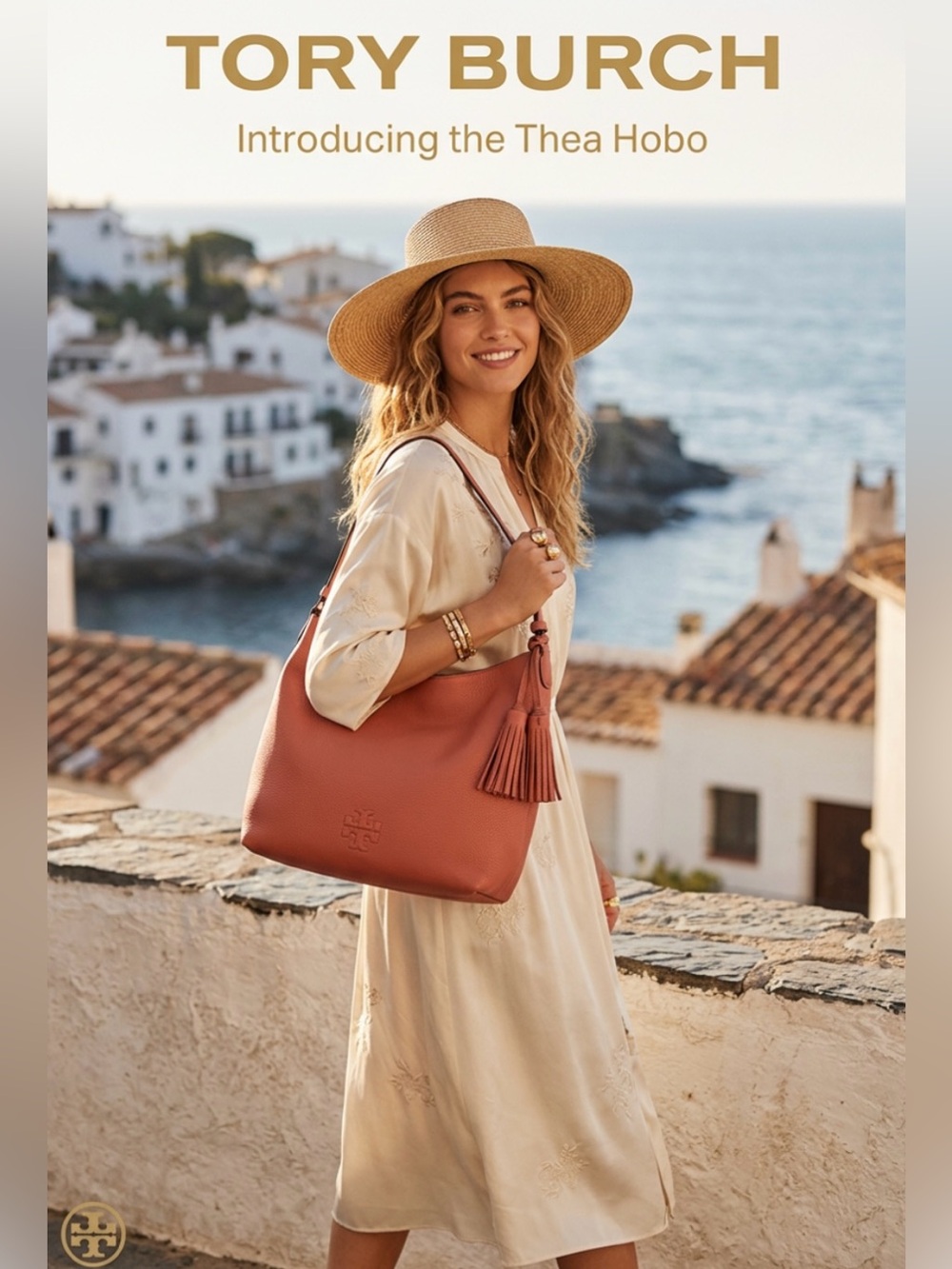 Beautiful Tory Burch Coral Thea Hobo in Terracotta Leather